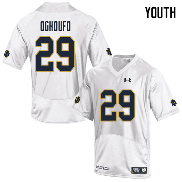 Youth #29 Ovie Oghoufo Notre Dame Fighting Irish College Football Jerseys Sale-White